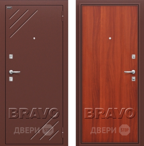 Входная металлическая Дверь Bravo Оптим Стандарт Итальянский Орех в Лосино-Петровский