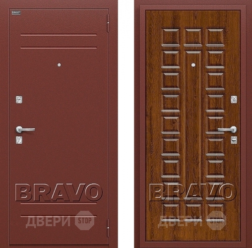 Входная металлическая Дверь Bravo Оптим Нова Французский Дуб в Лосино-Петровский