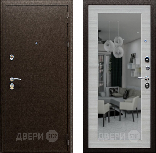 Дверь АСД Спартак с зеркалом Акация светлая в Лосино-Петровский