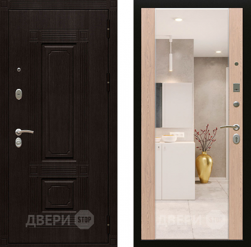 Входная металлическая Дверь Райтвер Мадрид с зеркалом в Лосино-Петровский