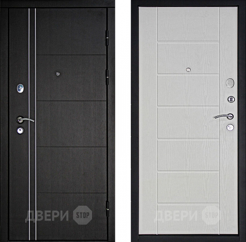 Входная металлическая Дверь Дверной Континент Тепло - Люкс Беленый дуб в Лосино-Петровский