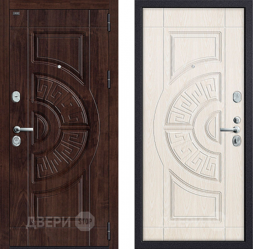 Входная металлическая Дверь Groff P3-312 Темная вишня/ Беленый дуб в Лосино-Петровский