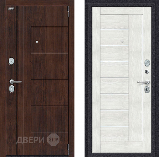 Входная металлическая Дверь Bravo Оптим Модерн Bianco Veralinga в Лосино-Петровский