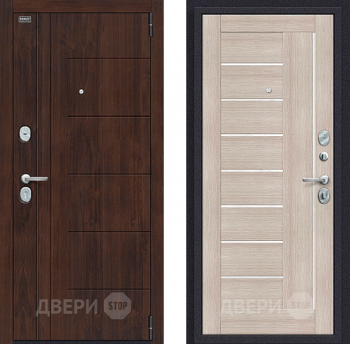 Входная металлическая Дверь Bravo Оптим Модерн Cappuccino Veralinga в Лосино-Петровский