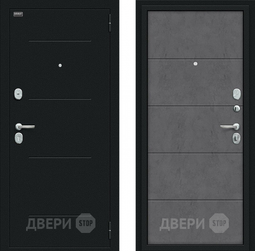 Входная металлическая Дверь Bravo Граффити-1 Букле черное/Slate Art в Лосино-Петровский