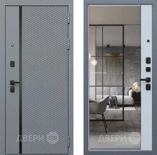 Входная металлическая Дверь АСД Манчестер с зеркалом в Лосино-Петровский