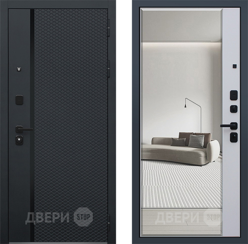 Входная металлическая Дверь АСД Ньюкасл с зеркалом в Лосино-Петровский