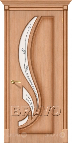 Межкомнатная дверь со стеклом Лилия (Дуб) в Лосино-Петровский