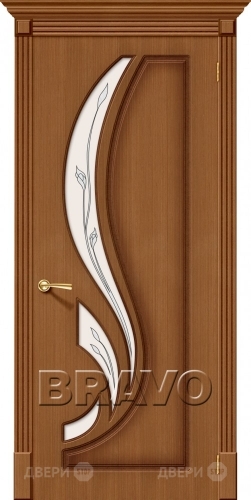 Межкомнатная дверь со стеклом Лилия (Орех) в Лосино-Петровский