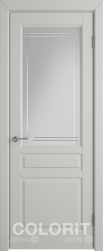 Межкомнатная дверь К2 ПО светло-серая эмаль в Лосино-Петровский