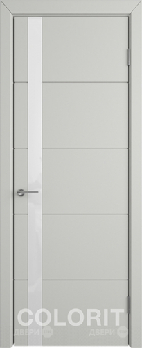 Межкомнатная дверь К4 ПО светло-серая эмаль в Лосино-Петровский