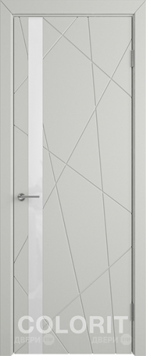 Межкомнатная дверь К5 ПО светло-серая эмаль в Лосино-Петровский