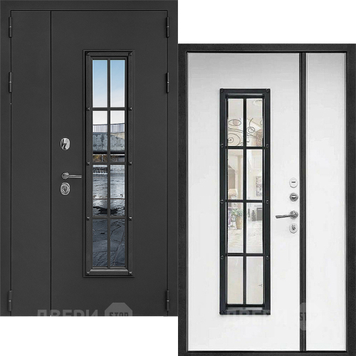 Входная металлическая Дверь Дверной Континент Тичино Двустворчатая Серая в Лосино-Петровский