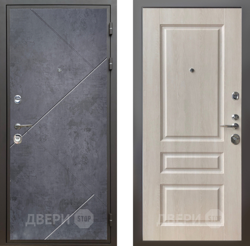 Дверь Шелтер (SHELTER) Комфорт Бетон урбан индиго 3 Дуб филадельфия крем в Лосино-Петровский