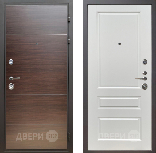 Дверь Шелтер (SHELTER) Комфорт Венге структурный горизонт 1 Белый ясень в Лосино-Петровский