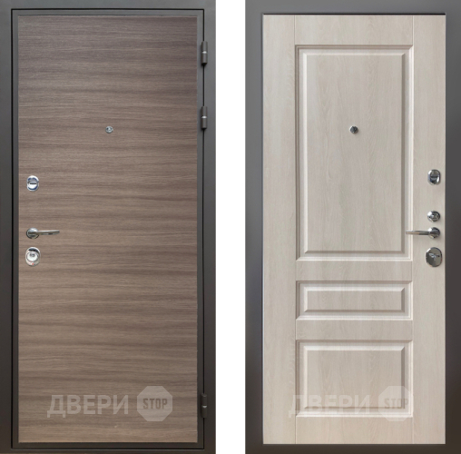 Входная металлическая Дверь Шелтер (SHELTER) Комфорт Дуб тоскано поперечный 3 Дуб филадельфия крем в Лосино-Петровский