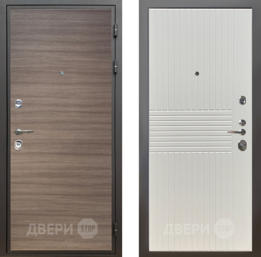 Входная металлическая Дверь Шелтер (SHELTER) Комфорт Дуб тоскано поперечный 10 Силк Сноу в Лосино-Петровский