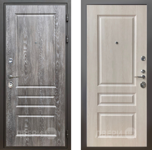 Входная металлическая Дверь Шелтер (SHELTER) Комфорт Дуб шале серебро 3 Дуб филадельфия крем в Лосино-Петровский