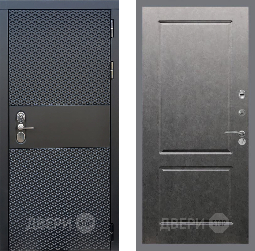 Входная металлическая Дверь Стоп БЛЭК CISA ФЛ-117 Штукатурка графит в Лосино-Петровский