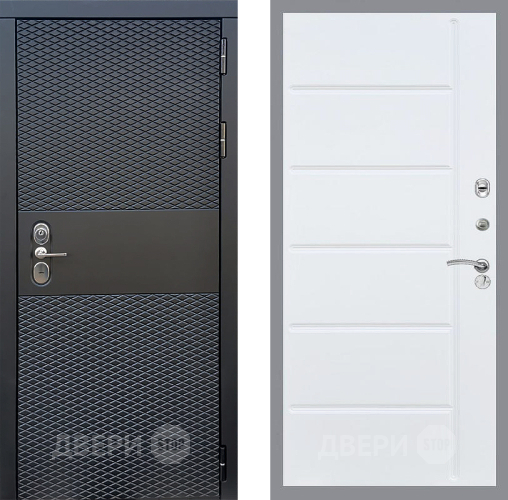 Входная металлическая Дверь Стоп БЛЭК CISA ФЛ-102 Белый ясень в Лосино-Петровский