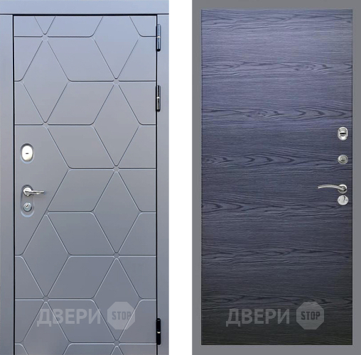 Дверь Стоп КОСМО Гладкая Дуб тангенальный черный в Лосино-Петровский