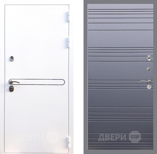 Входная металлическая Дверь Стоп Лайн Вайт Лайн Силк титан в Лосино-Петровский