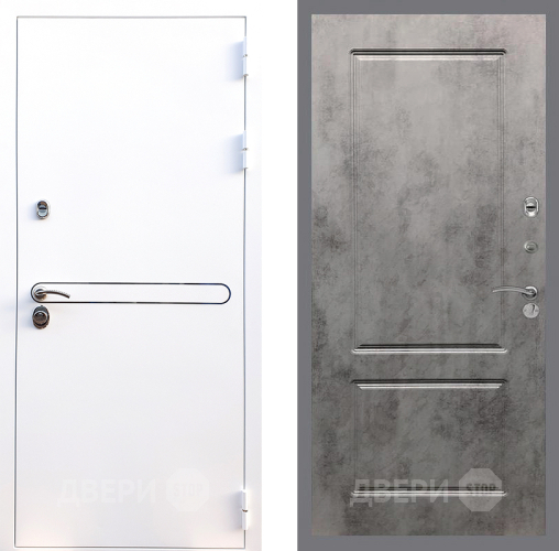 Входная металлическая Дверь Стоп Лайн Вайт ФЛ-117 Бетон темный в Лосино-Петровский