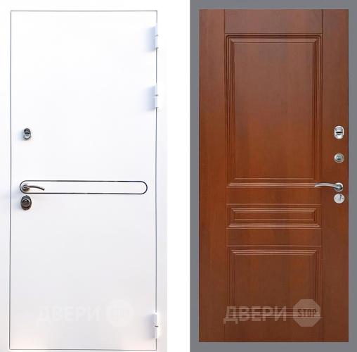 Входная металлическая Дверь Стоп Лайн Вайт ФЛ-243 Итальянский орех в Лосино-Петровский