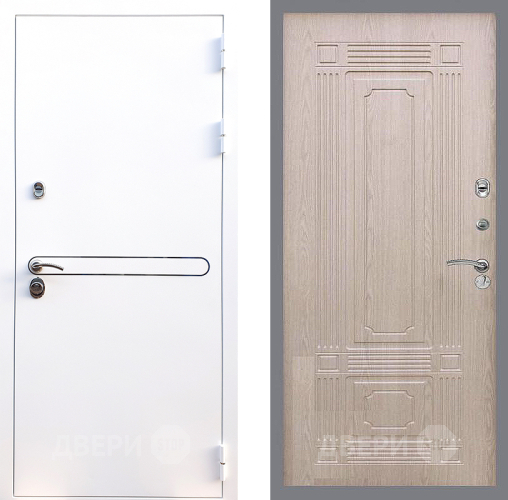 Входная металлическая Дверь Стоп Лайн Вайт ФЛ-2 Беленый дуб в Лосино-Петровский