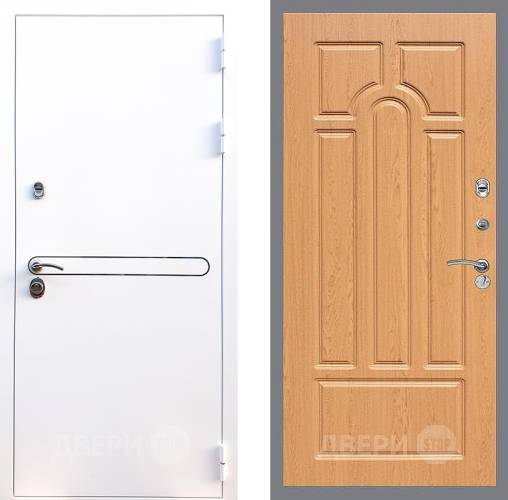 Входная металлическая Дверь Стоп Лайн Вайт ФЛ-58 Дуб в Лосино-Петровский