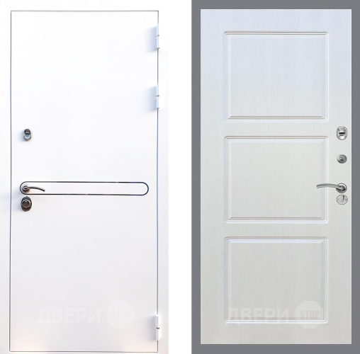 Входная металлическая Дверь Стоп Лайн Вайт ФЛ-3 Лиственница беж в Лосино-Петровский