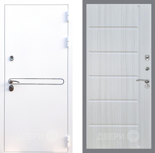 Входная металлическая Дверь Стоп Лайн Вайт ФЛ-102 Сандал белый в Лосино-Петровский