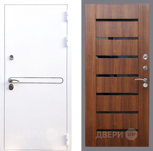 Входная металлическая Дверь Стоп Лайн Вайт СБ-14 Орех бренди в Лосино-Петровский