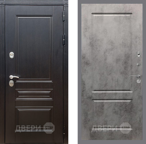 Входная металлическая Дверь Стоп МЕГАПОЛИС ФЛ-117 Бетон темный в Лосино-Петровский