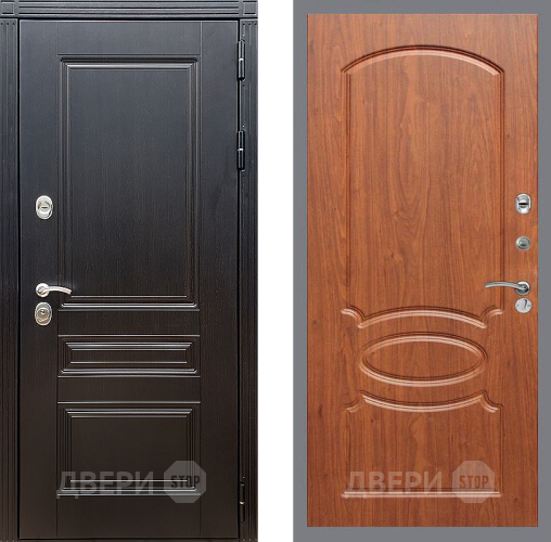 Входная металлическая Дверь Стоп МЕГАПОЛИС ФЛ-128 Береза мореная в Лосино-Петровский