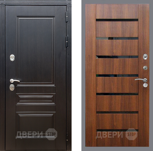 Входная металлическая Дверь Стоп МЕГАПОЛИС СБ-14 Орех бренди в Лосино-Петровский