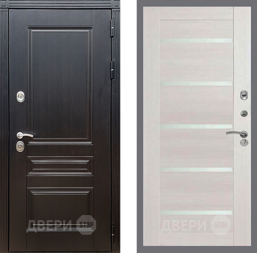 Входная металлическая Дверь Стоп МЕГАПОЛИС СБ-14 Лиственница беж в Лосино-Петровский