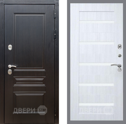 Входная металлическая Дверь Стоп МЕГАПОЛИС СБ-14 Сандал белый в Лосино-Петровский