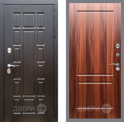 Входная металлическая Дверь Стоп НЬЮ ЙОРК ФЛ-117 Итальянский орех в Лосино-Петровский