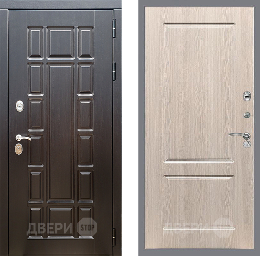 Входная металлическая Дверь Стоп НЬЮ ЙОРК ФЛ-117 Беленый дуб в Лосино-Петровский