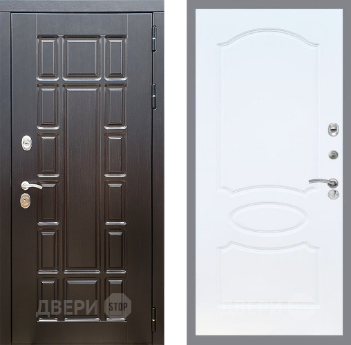 Входная металлическая Дверь Стоп НЬЮ ЙОРК ФЛ-128 Белый ясень в Лосино-Петровский