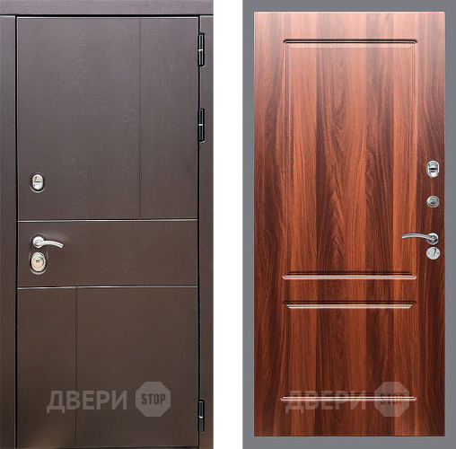 Входная металлическая Дверь Стоп УРБАН ФЛ-117 Итальянский орех в Лосино-Петровский
