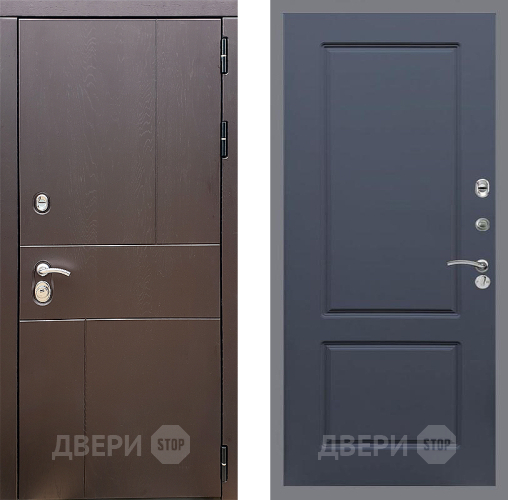 Входная металлическая Дверь Стоп УРБАН ФЛ-117 Силк титан в Лосино-Петровский