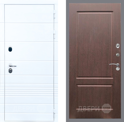 Входная металлическая Дверь Стоп ТРЕНДО ФЛ-117 Орех премиум в Лосино-Петровский