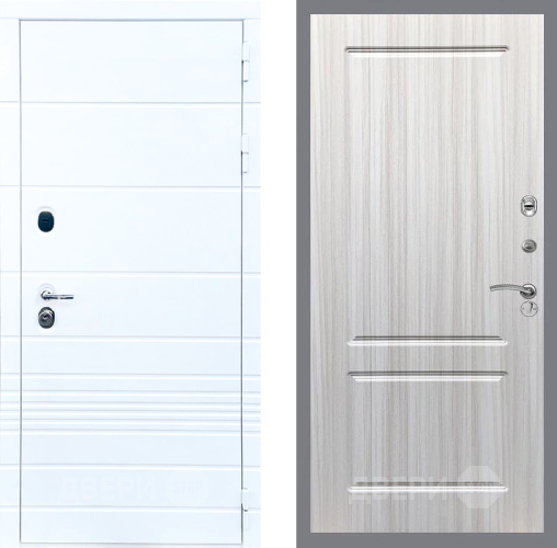 Входная металлическая Дверь Стоп ТРЕНДО ФЛ-117 Сандал белый в Лосино-Петровский