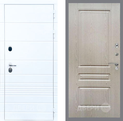 Входная металлическая Дверь Стоп ТРЕНДО ФЛ-243 Беленый дуб в Лосино-Петровский