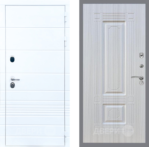 Входная металлическая Дверь Стоп ТРЕНДО ФЛ-2 Сандал белый в Лосино-Петровский