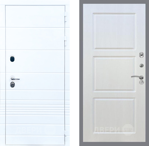 Входная металлическая Дверь Стоп ТРЕНДО ФЛ-3 Лиственница беж в Лосино-Петровский