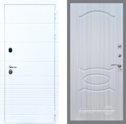 Входная металлическая Дверь Стоп ТРЕНДО ФЛ-128 Сандал белый в Лосино-Петровский
