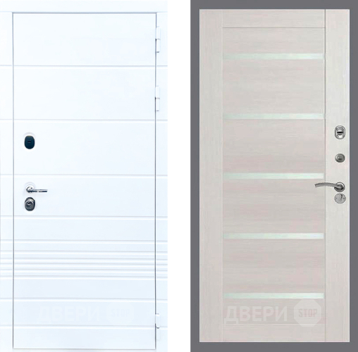 Входная металлическая Дверь Стоп ТРЕНДО СБ-14 Лиственница беж в Лосино-Петровский